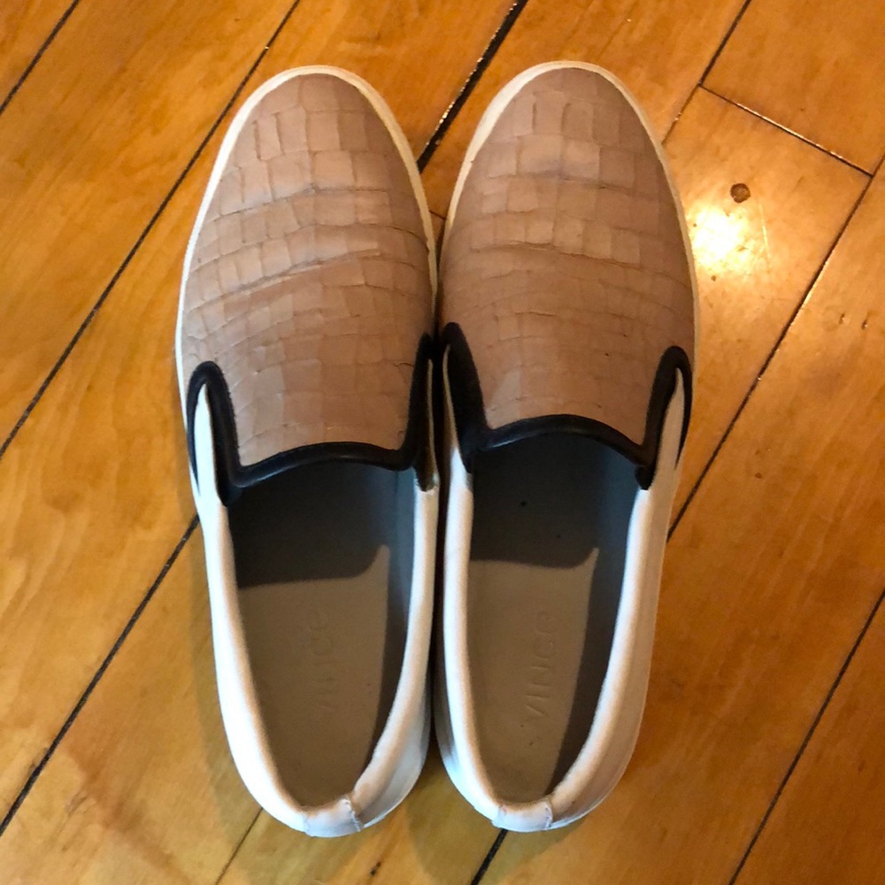 ~SALE~ Vince leather slip ons. Worn once! 11/11.5